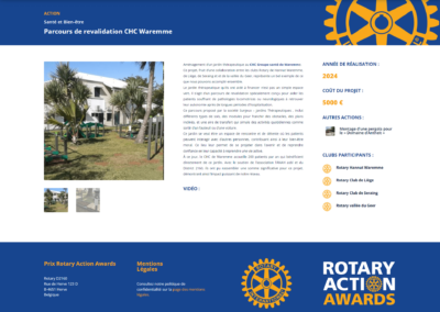 Parcours de revalidation CHC Waremme - Rotary Action Awards_ - rotaryactionawards.org